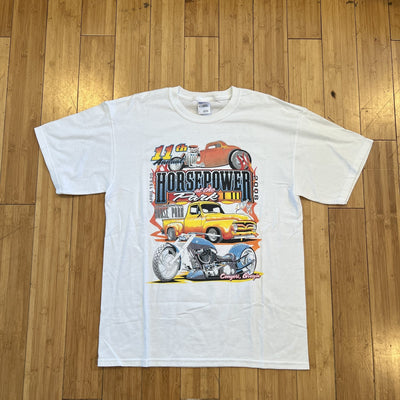 2008 Horsepower at the Park 11th Annual Car Show Tee - White