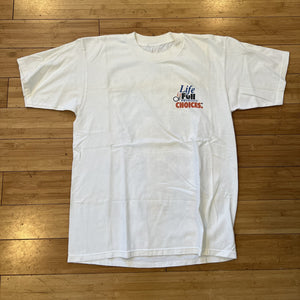 Vintage 1994 Life Is Full of Important Choices Liquor Bottles Tee - White