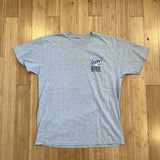 Vintage Miller Lite Beer & Balconies Mardi Gras Tee - Heather Grey