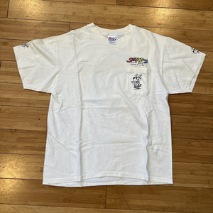Vintage 1993 Salty Dog Surf Shop Daytona Beach Pocket Tee - White (Stained)